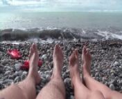 NUDIST BEACH Nude young couple at the beach Teen naked couple at the nudist beach Naturist beach from lezero young nudist