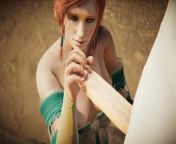 The Witcher - Triss Merigold gets creampied by Geralt - 3D Porn from doraemon sex xxx 3d images