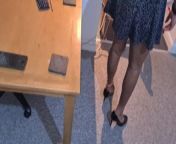 Hot Latina SECRETARY in a Short Dress at the OFFICE - CANDID UPSKIRT from candidtans