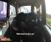 Female Fake Taxi Busty Blonde Invites Passer-By to fuck her after Customer cannot get it up from taxisex