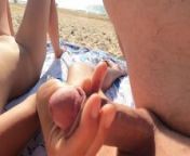 Two Girls See Me Jerk Off Boyfriend At Public Beach Man Caught Before Cumshot from nude outdoor