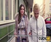 CUCK4K. Rough Up the Wife from husband need money wife fuck other man in public