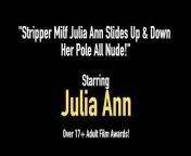 Stripper Milf Julia Ann Slides Up & Down Her Pole All Nude! from tamil all actress xray nude ass